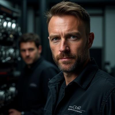 Portrait von David Müller, dem Chef-Techniker für Leistungsoptimierung bei HydraCraft